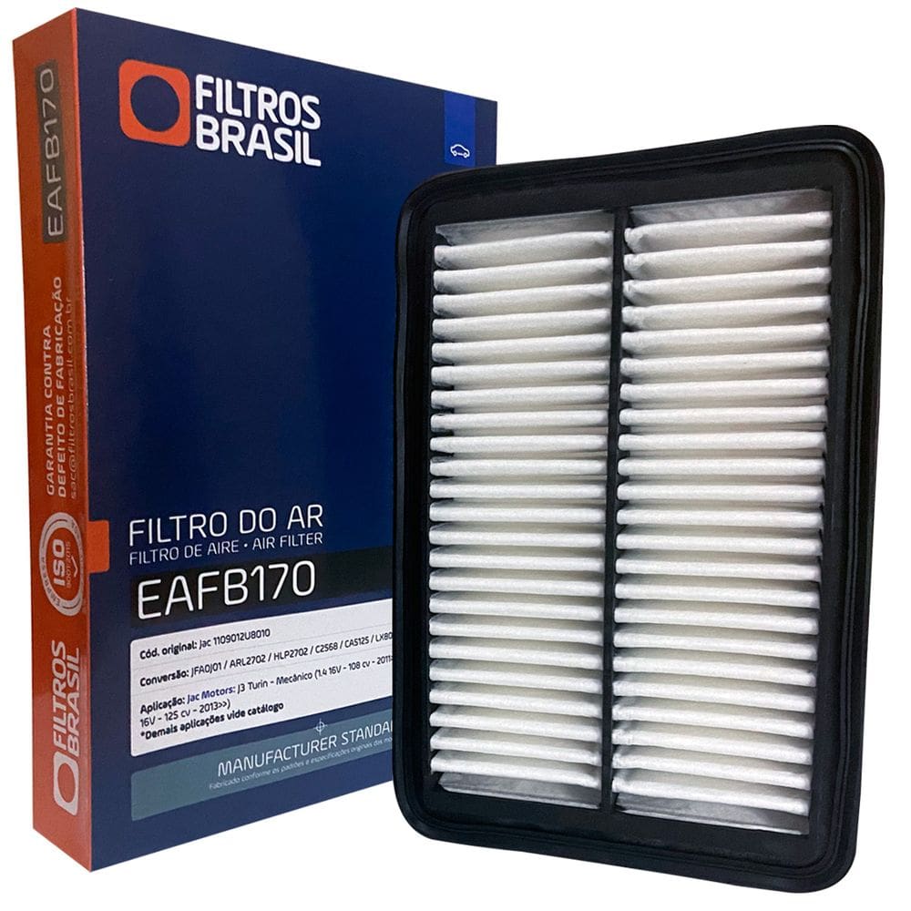 Filtro Ar Motor para Jac J3 S 1.5 Flex 2013 a 2017