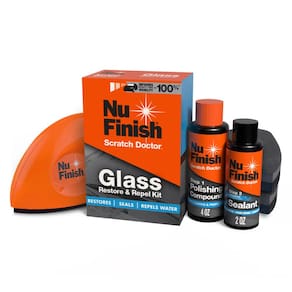 Kit de restauração e repelência de vidro Nu Finish para pára-brisa de carro