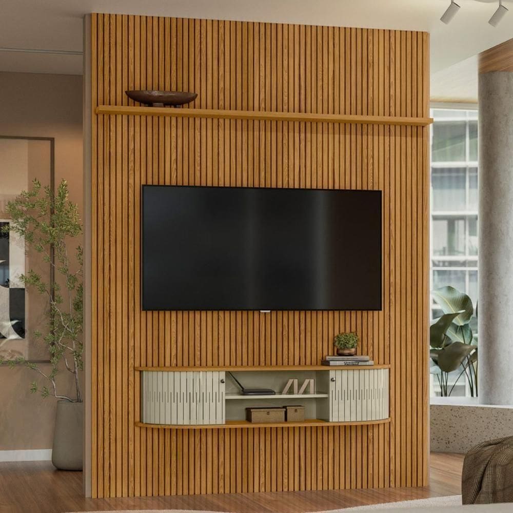 Home Painel Para Tv Ravenspire Cumaru Opala