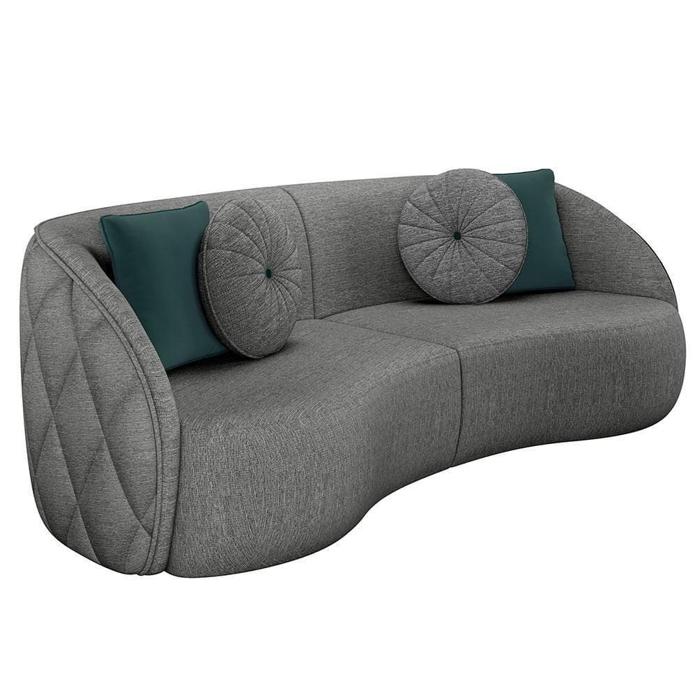 Sofá 3 Lugares Para Sala Living Olimpo 288 Cm M03 Linho Produto Lyam Decor