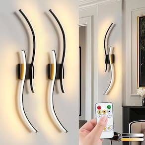 Arandelas de parede operadas por bateria Aikertec 96 cm com 2 unidades remotas