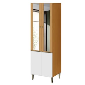 Paneleiro 4 Portas 100% MDF com Vidro E 4 Prateleiras Luna