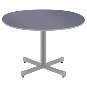 Mesa Redonda Para 4 Lugares Centro Madeira Reunião - Azul Azul