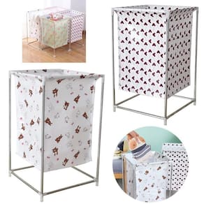 Cesto Roupa Suja Lavanderia Inox Desmontavel Portatil Quarto Organizador Brinquedos Roupeiro Impermeavel