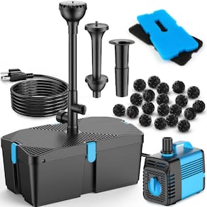 Filtro de lagoa FEOXSHAL 820 GPH com bomba de 60 W para lago e jardim de carpas