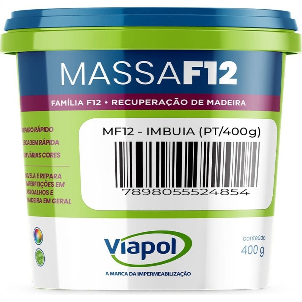 Massa F12 Viapol 400G Imbuia/Tabaco