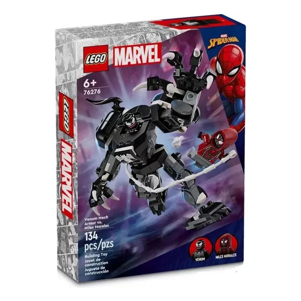Lego Super Heróis 76276 Armadura Mech Venom x Miles 134 pçs