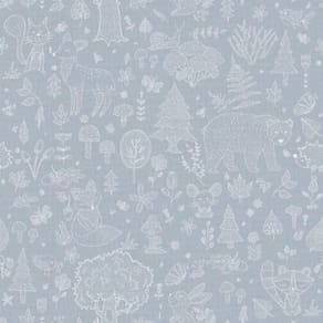 Papel De Parede Happy Infantil Azul 14806