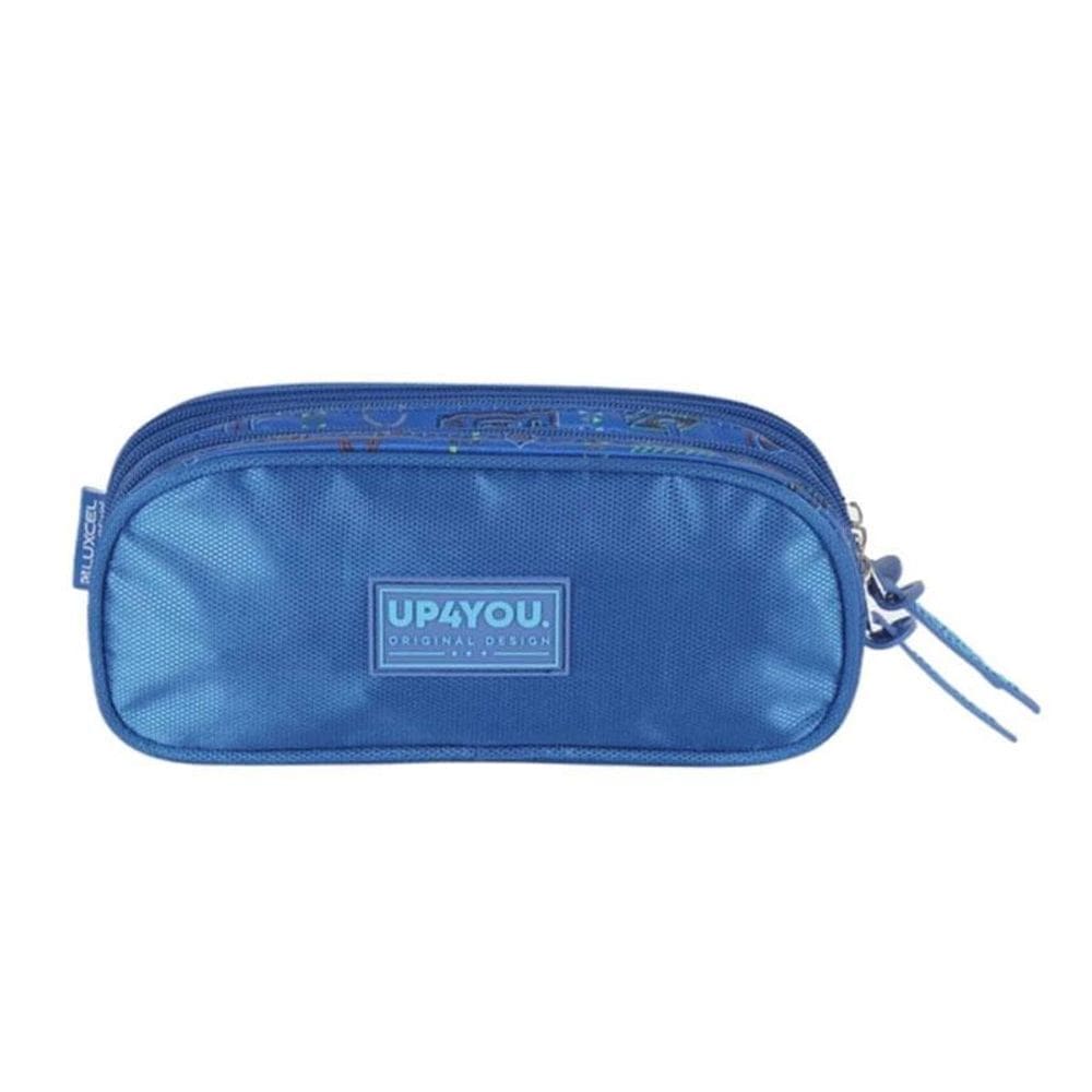 Estojo Escolar Infantil Triplo EI41755UPHV Azul - Maxlog