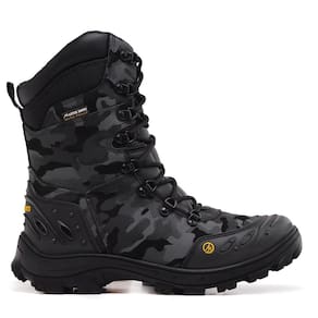 Bota Motociclista Couro Masculina Camuflada Cano Médio