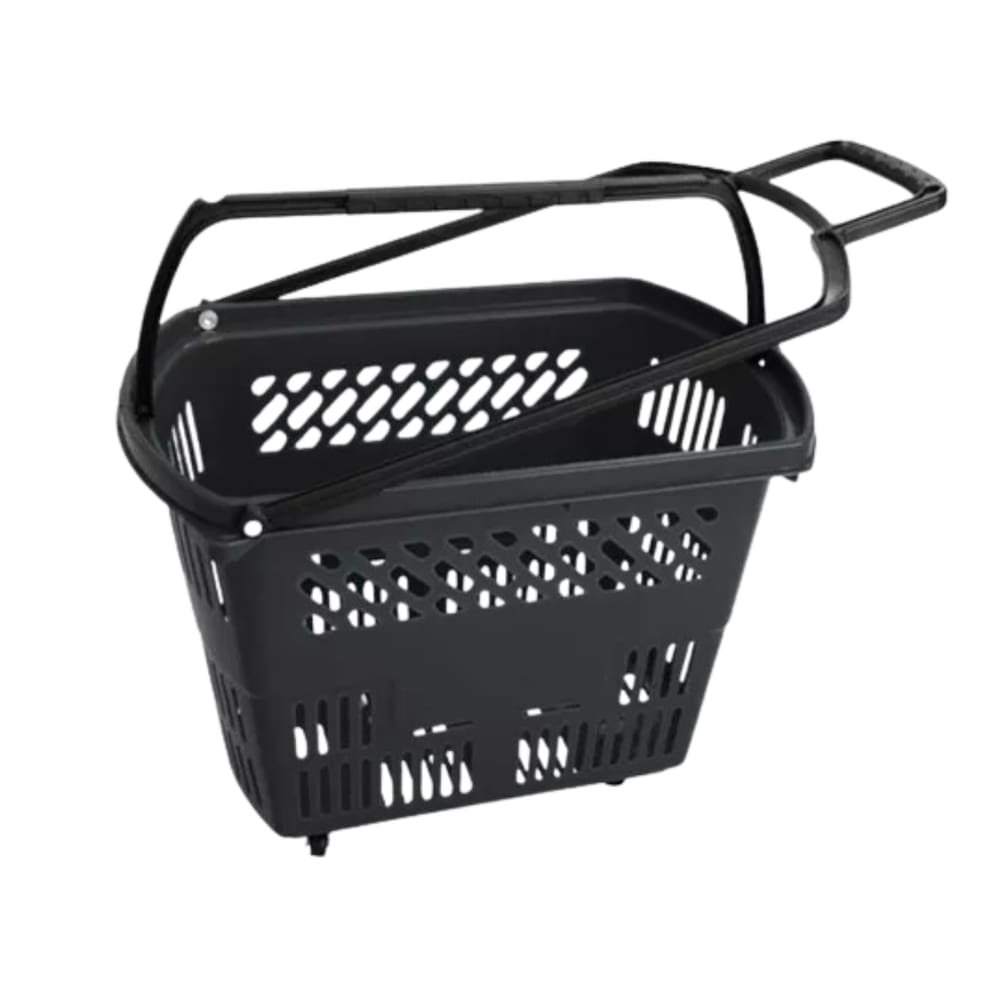 Cesta Plástica de Supermercado 30 Litros C/Rodas
