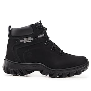 Bota Aventura Couro Masculino Coturno Confortável Trilha