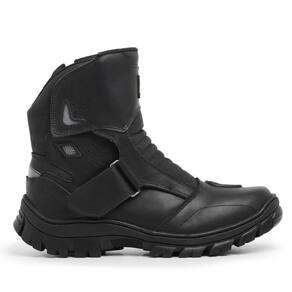 Bota Coturno Masculina Motociclista Couro Confortável Moto