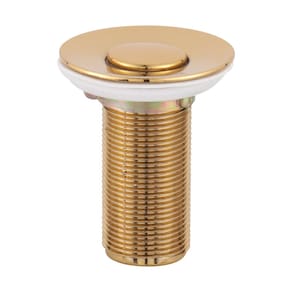 Válvula Pia Lavatório Ralo Click Pequeno Dourado Brilhante 7/8 Metal