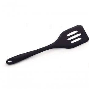 Espátula Vazada Em Silicone Preto 29.5 Cm - Mimo Style - Sn1738p
