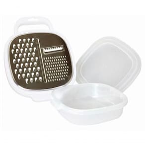 Ralador Com Pote E Tampa De Plástico E Inox 25.5 Cm - Mimo Style - Asa1175