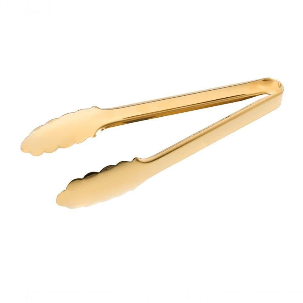 Jogo Com 2 Pegadores De Salada Inox Gold 24,5 Cm Mimo Style