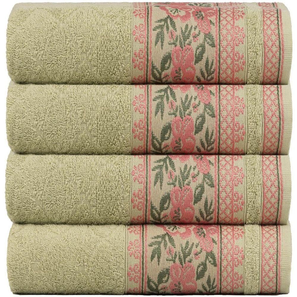 Kit 4 Toalhas De Banho Fio Penteado Jacquard - 70x140cm - Nice - Malva