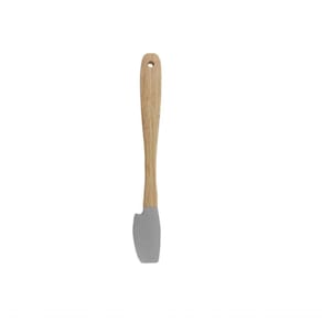 Jogo 2 Meia Espát Retas Silicone Cabo Bambu 21 Cm Mimo Style