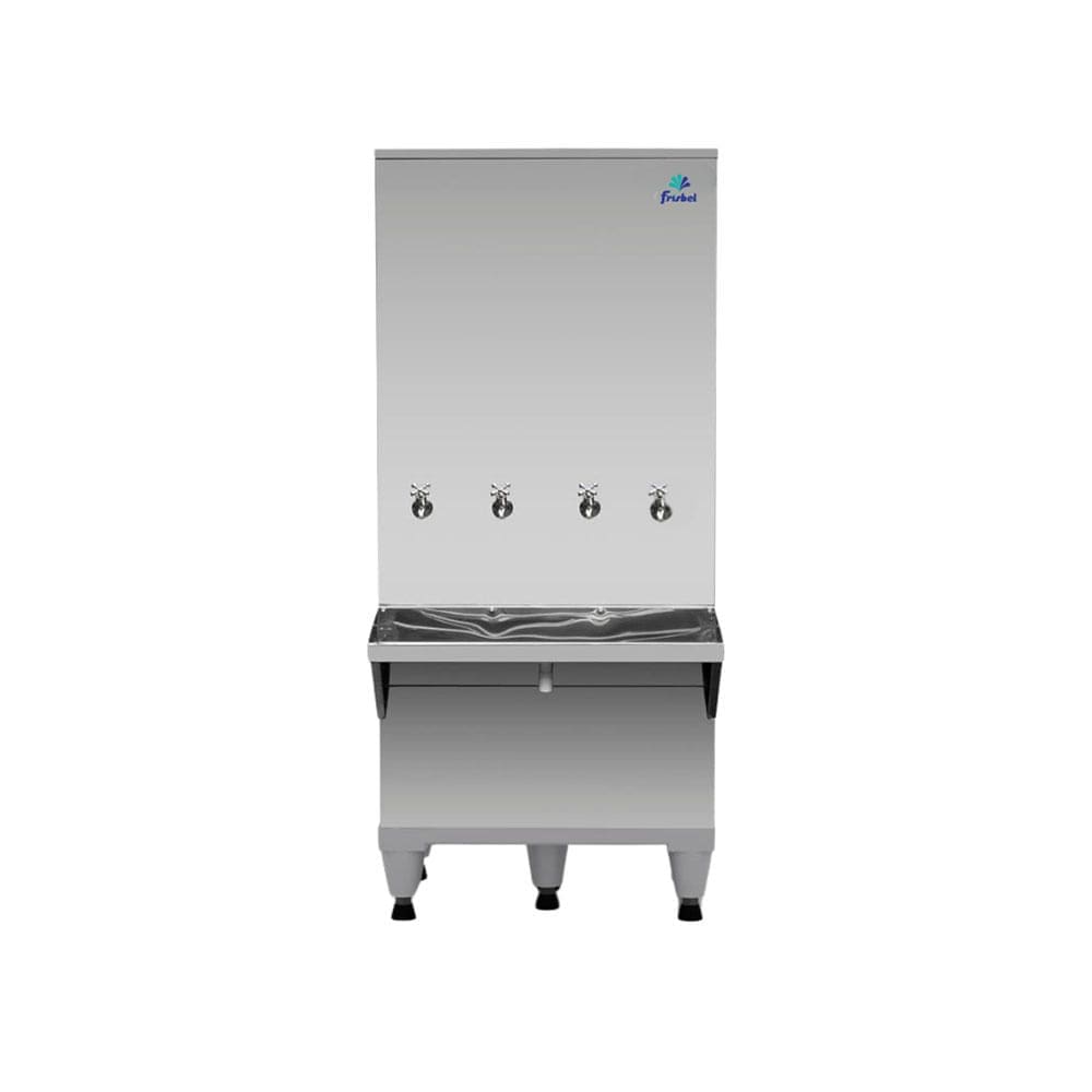Bebedouro de Coluna Industrial 4 Torneiras 200 Litros Frisbel RA20 Inox 127V
