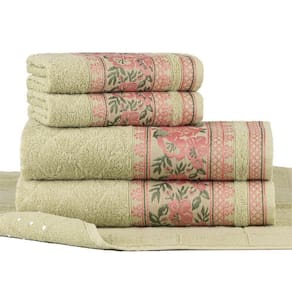 Jogo Toalhas De Banho Fio Penteado 5 Peças Jacquard - Nice - Malva