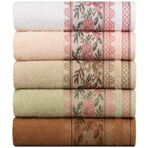Kit 5 Toalhas De Banho Fio Penteado Jacquard - 70x140cm - Nice - Kit 2