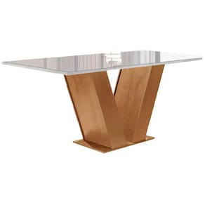 Mesa Classic 120x80cm Cel Móveis Cor Cinamomo Off White