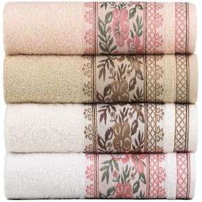 Kit 4 Toalhas De Banho Fio Penteado Jacquard - 70x140cm - Nice - Kit 2