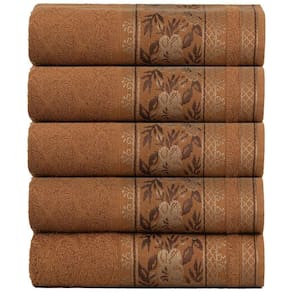 Kit 5 Toalhas De Banho Fio Penteado Jacquard - 70x140cm - Nice - Ferrugem
