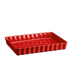 Travessa Retangular Canelada 24 X 34 Cm Vermelha - 33015134 - Emile Henry