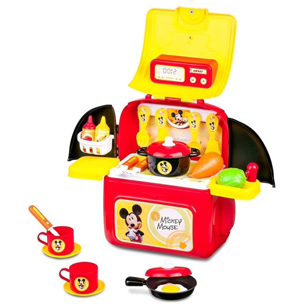 Mochila Cozinha Do Mickey Disney 2 em 1 Kit Play Set Infantil - Multikids