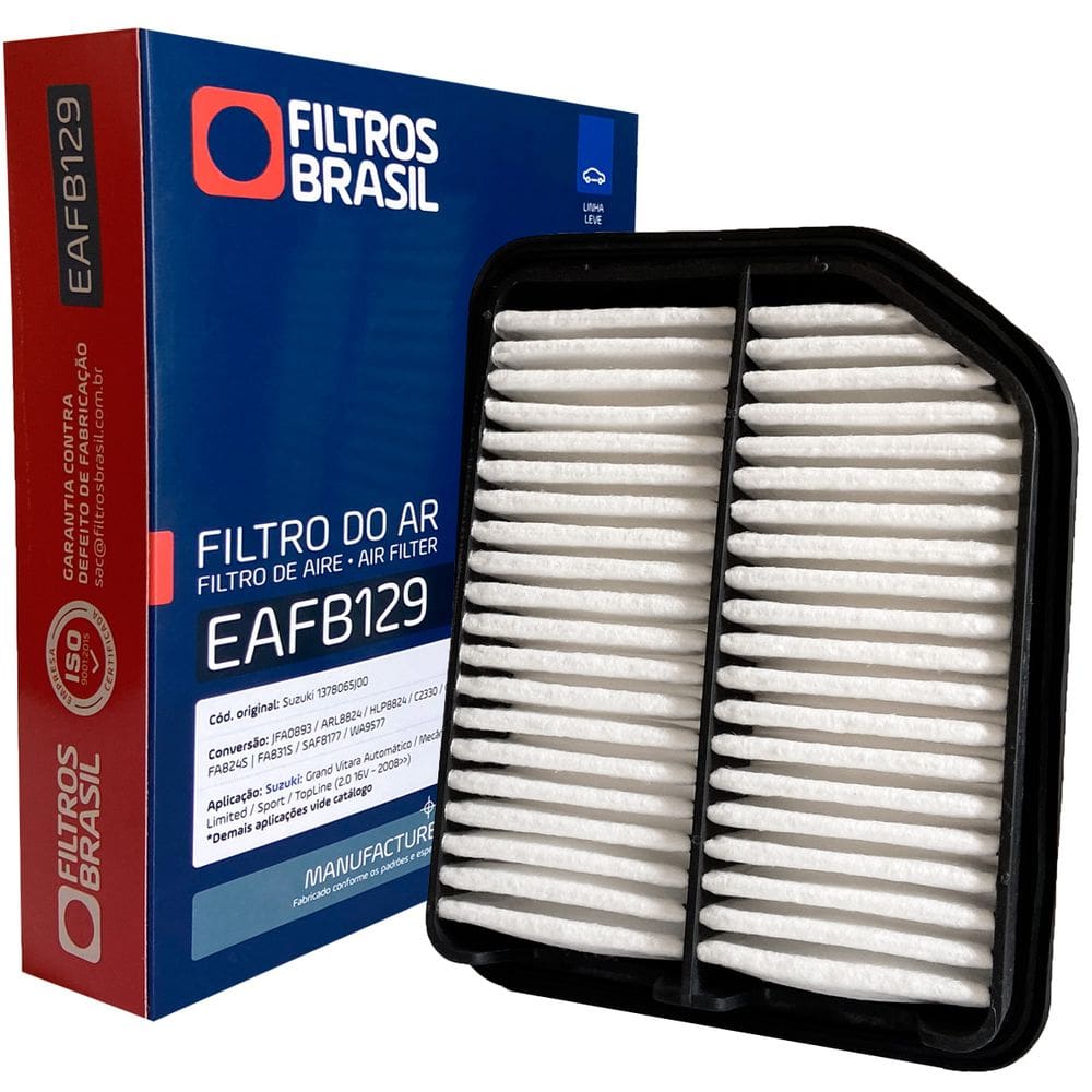 Filtro Ar Motor para Suzuki Grand Vitara 2008 a 2016