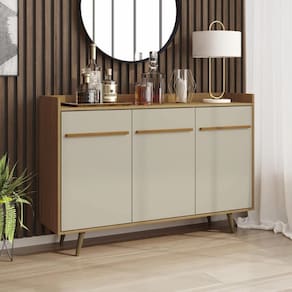 Aparador Buffet com 3 Portas Retrô 135cm Multimóveis CR50104