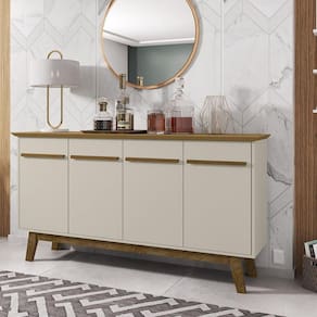 Aparador Buffet com 4 Portas Retrô 160cm Multimóveis CR50103