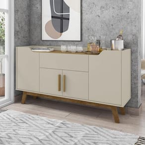 Aparador Buffet com 4 Portas e 1 Gaveta Retrô 136cm Multimóveis CR50102