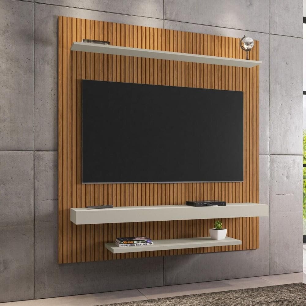 Painel para TV até 60 Polegadas com Prateleiras Multimóveis CR45286