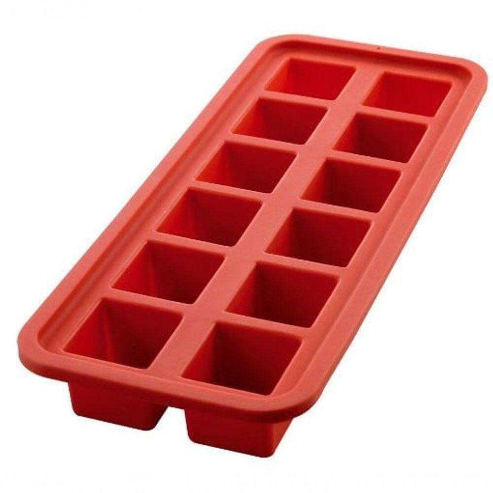 Forma Para Gelo Quadrada Em Silicone Vermelho 26 Cm - Mimo Style - Sn14285