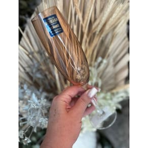 Unidade taça champanhe cristal ecologico 220ml caramelo Bohemia