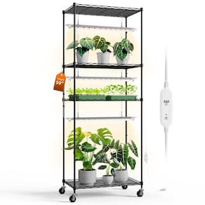 Prateleira de plantas com Grow Light Bstrip 4 camadas 72W T8 2FT Full Spectrum