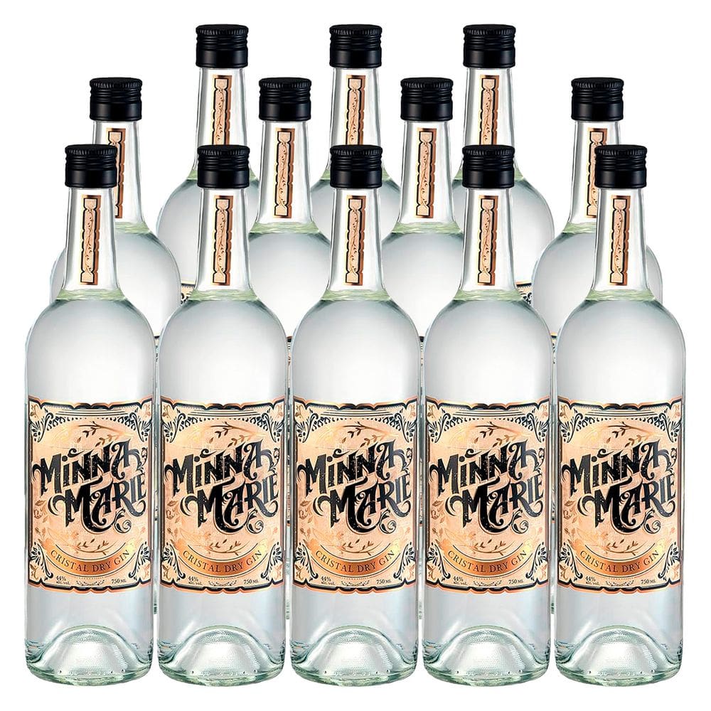 Gin Nacional Minna Marie Cristal 750ml 12 Unidades