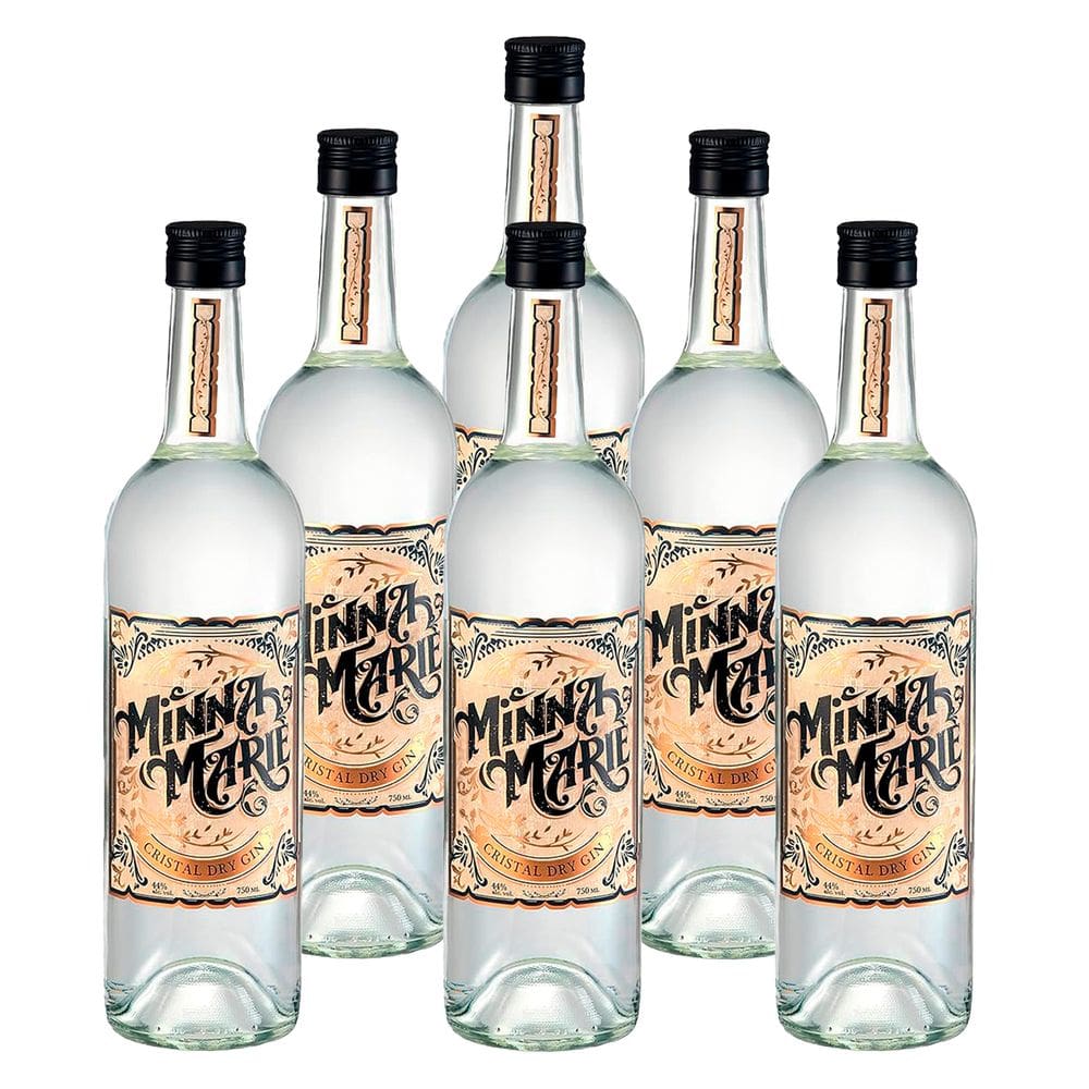 Gin Nacional Minna Marie Cristal 750ml 6 Unidades