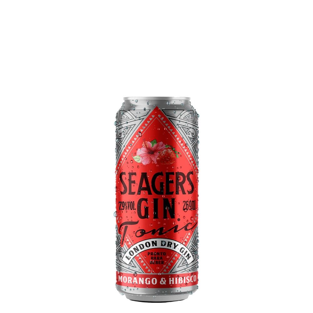 Gin Tônica Seagers Morango e Hibisco Lata 269ml
