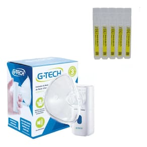 Mini Inalador Nebulizado Rede Vibratoria + Soro Fisiologico