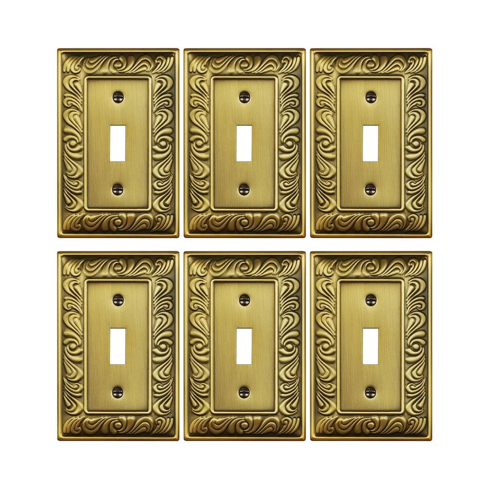 Switch Cover Plate Treewell, pacote com 6 lâmpadas de alavanca única