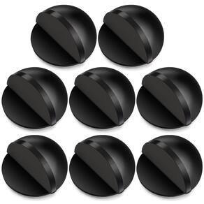 Batentes de porta MorningRo em aço inoxidável, 8 peças (pretas)