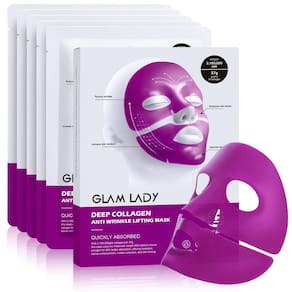 Máscara facial Glam Lady Deep Collagen Anti Rugas Lift Roxa