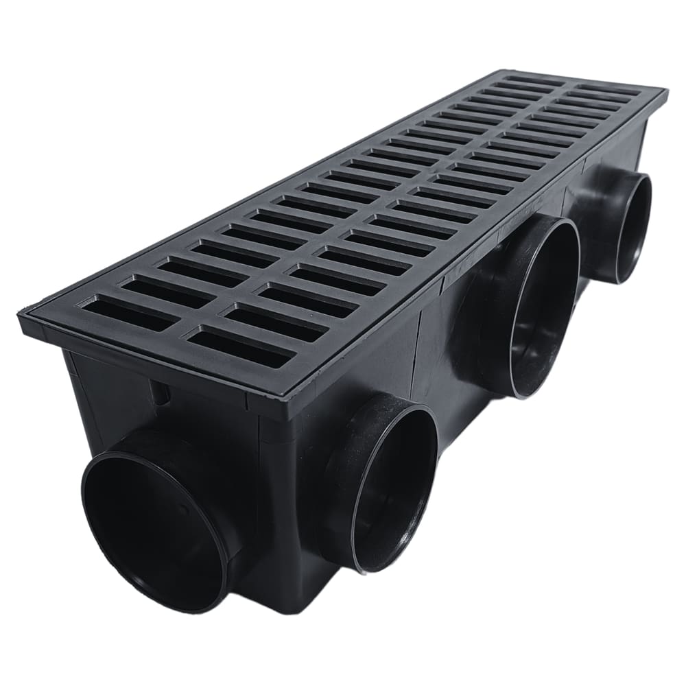 Ralo Grelha Plástica Piscina 15x50 Preto Coletor 11 Saídas