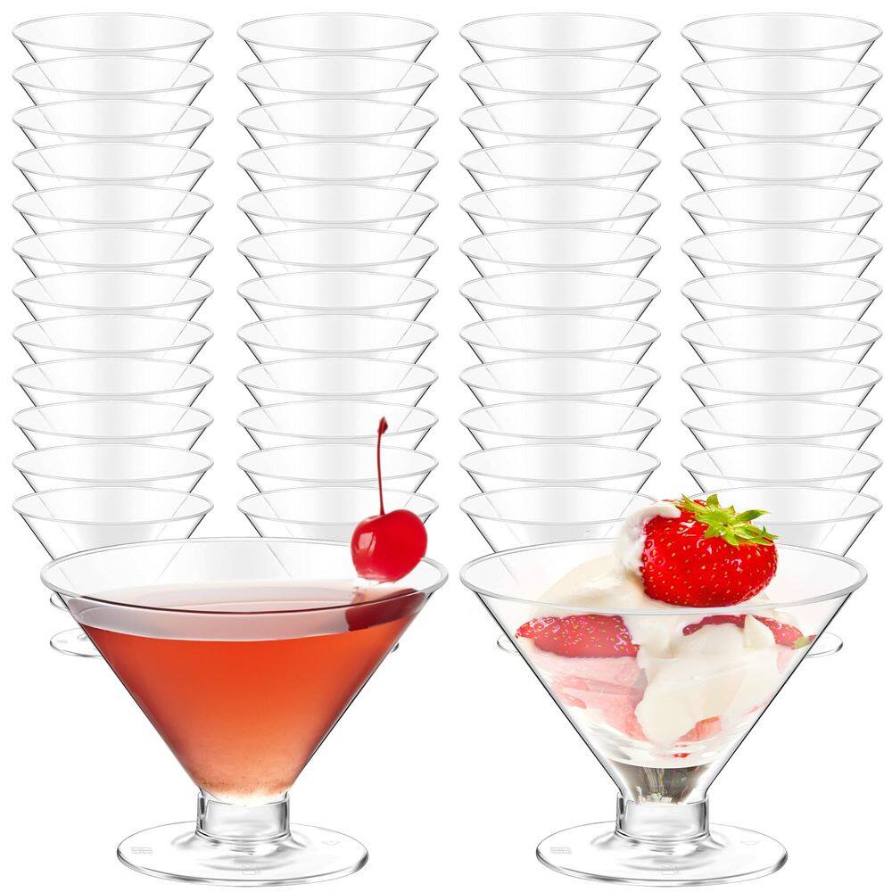 Copos de martini descartáveis S8686S 50 unidades 150 ml para festas