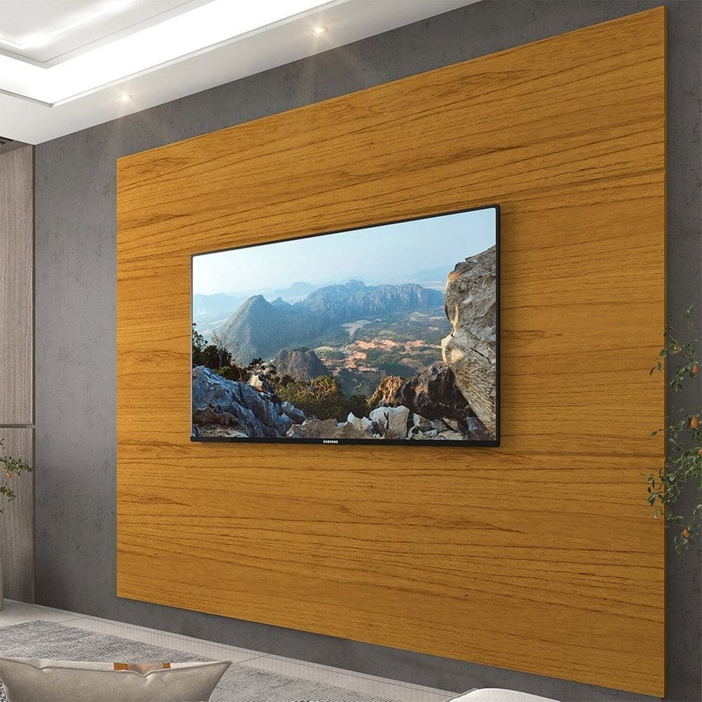 Painel 217cm para TV até 85 Polegadas 100% MDF  Luminare Naturale
