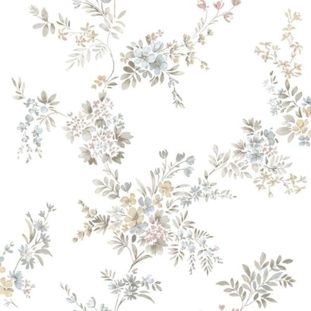 Papel De Parede Happy Floral Branco 12311